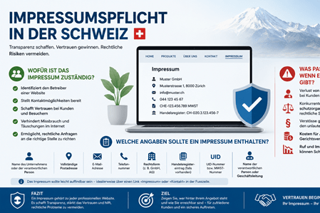 Impressumspflicht in der Schweiz – einfach erklärt Warum braucht eine Website ein Impressum?