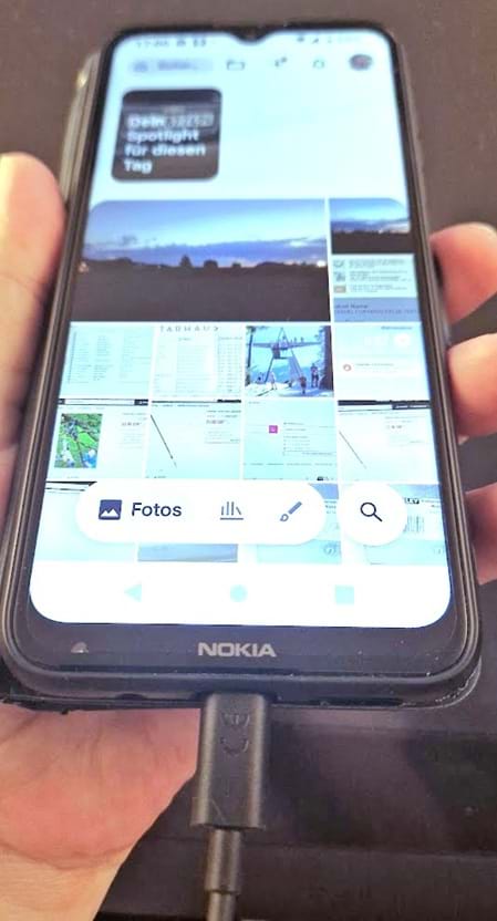 Zum übertragen von Daten von Handy zu PC, immer zuerst beim Handy anschliessen